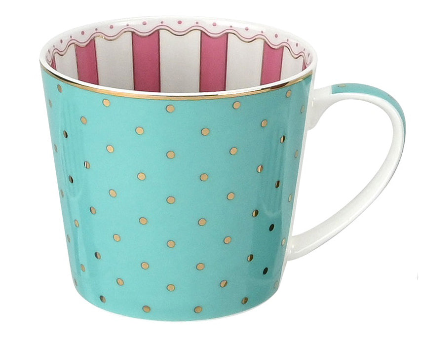 Henkelbecher New Bone China mit Innendekoration