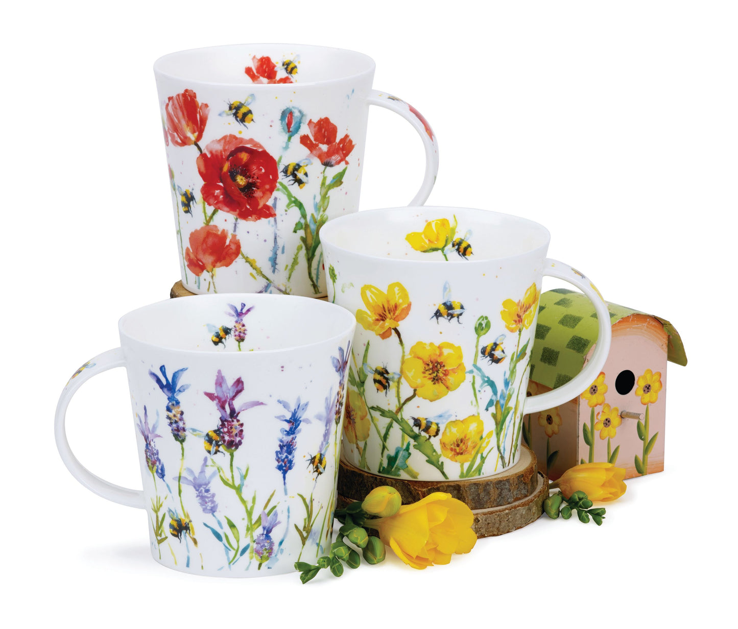 Dunoon Kaffee-Becher Tee-Tasse Cairngorm Busy Bees Butterblume