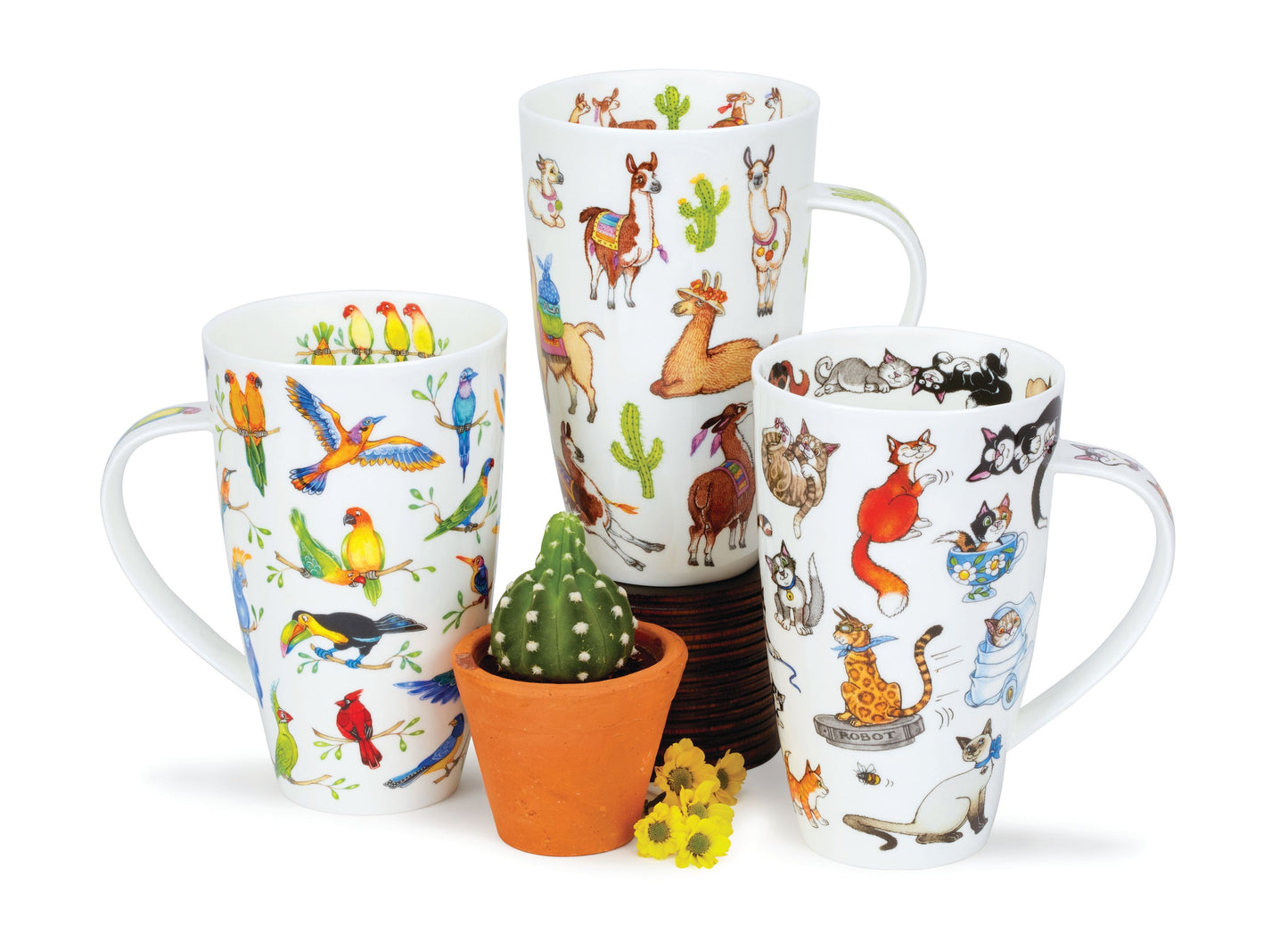 Dunoon Becher Teetasse Kaffeetasse Henley Porzellan-Becher verschiedene Dekore