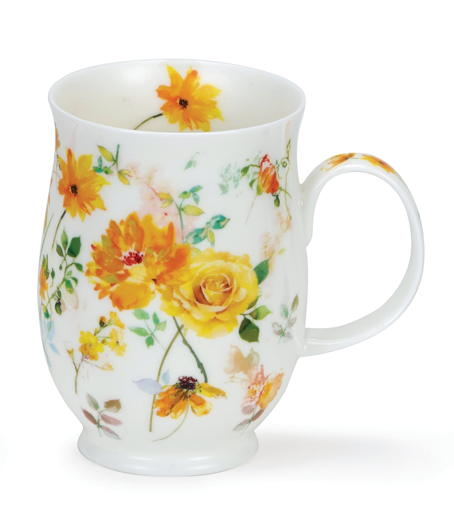 Dunoon Kaffee-Becher Tee-Tasse Suffolk Floral Harmony gelb
