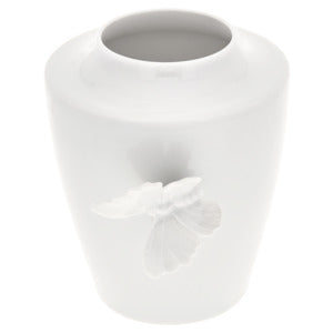 Vase, "Butterfly Collection", rund, klein, Weiß, H 13,5 cm
