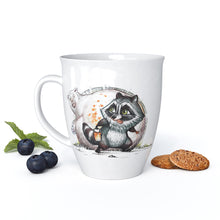 Lade das Bild in den Galerie-Viewer, L.E.R.D.93 Tasse mit Waschbär und Bär Frechdachs Made in Germany Porzellan Becher
