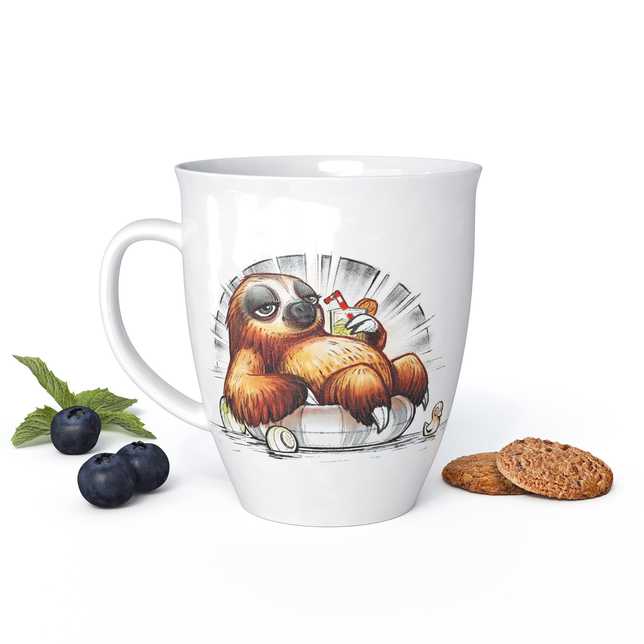 L.E.R.D.93 Tasse mit Faultier Faulpelz Made in Germany Porzellan Becher