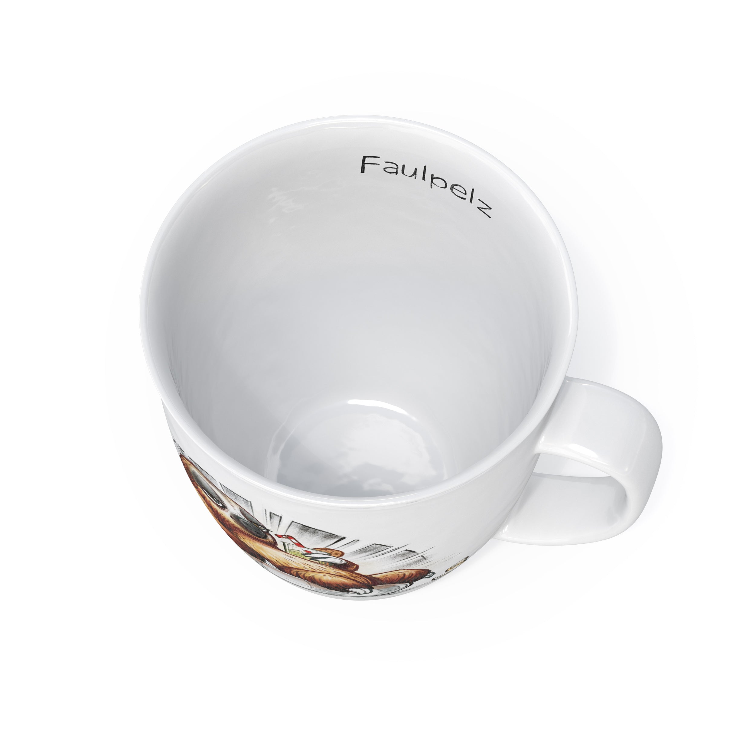 L.E.R.D.93 Tasse mit Faultier Faulpelz Made in Germany Porzellan Becher