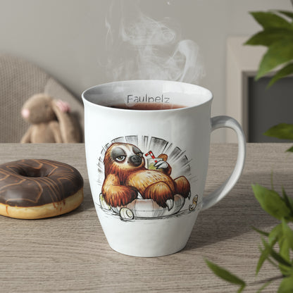 L.E.R.D.93 Tasse mit Faultier Faulpelz Made in Germany Porzellan Becher