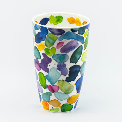 Dunoon Becher Teetasse Kaffeetasse Henley Blobs blau