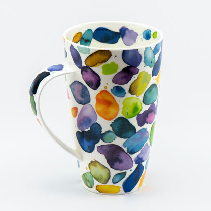 Dunoon Becher Teetasse Kaffeetasse Henley Blobs blau