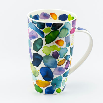 Dunoon Becher Teetasse Kaffeetasse Henley Blobs blau