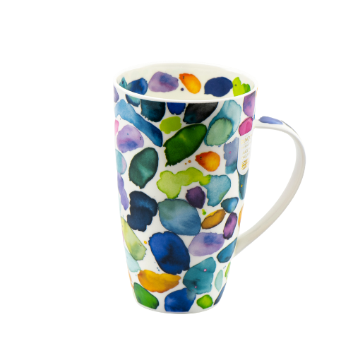 Dunoon Becher Teetasse Kaffeetasse Henley Blobs blau