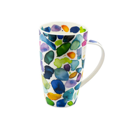 Dunoon Becher Teetasse Kaffeetasse Henley Blobs blau