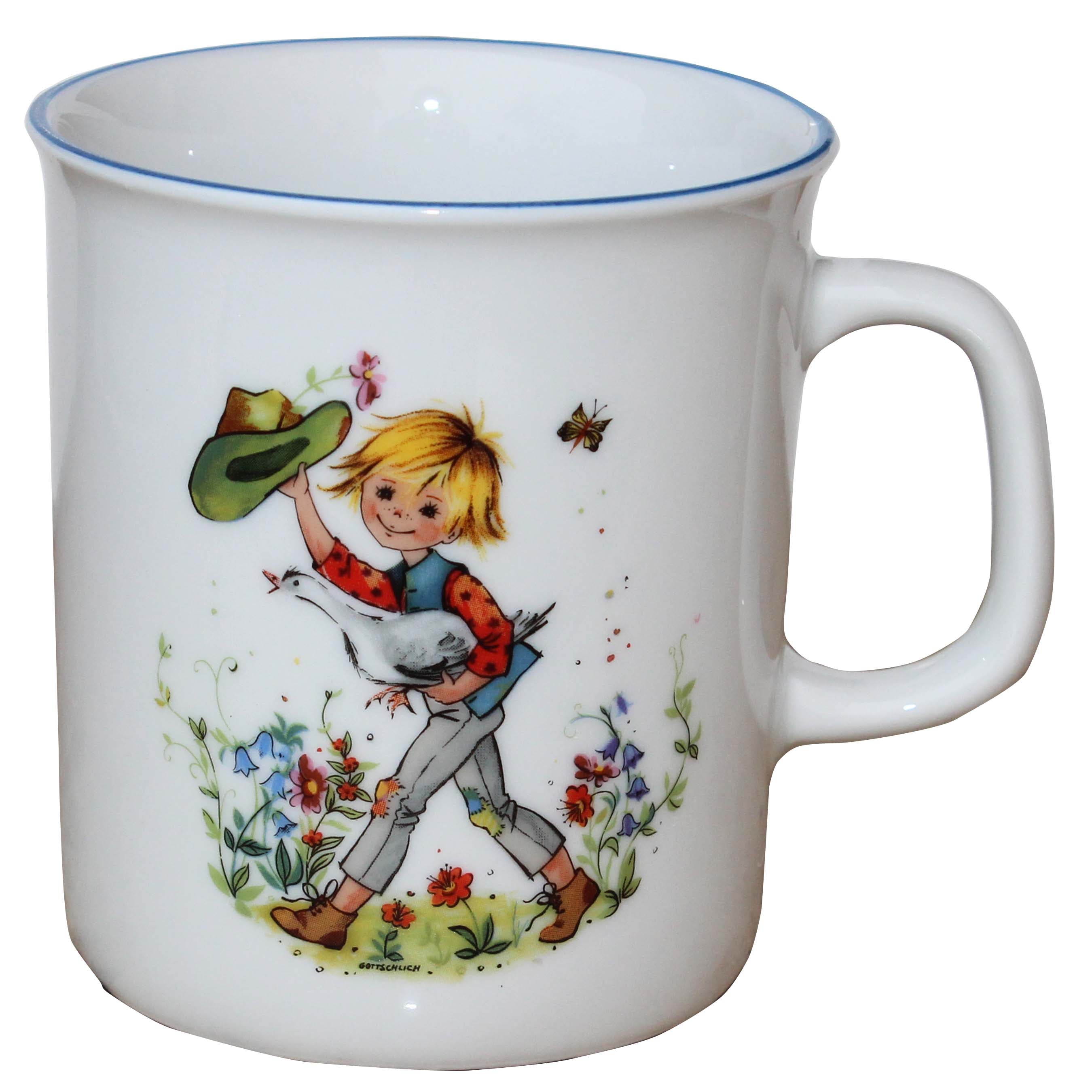 modernes Kindergeschirr Set Porzellan 3 teilig Hans im Glück