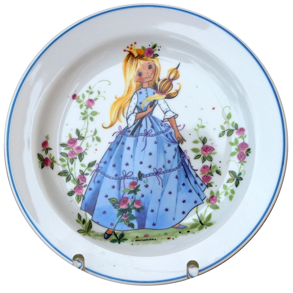 modernes Kindergeschirr Set Porzellan 3 teilig Dornröschen