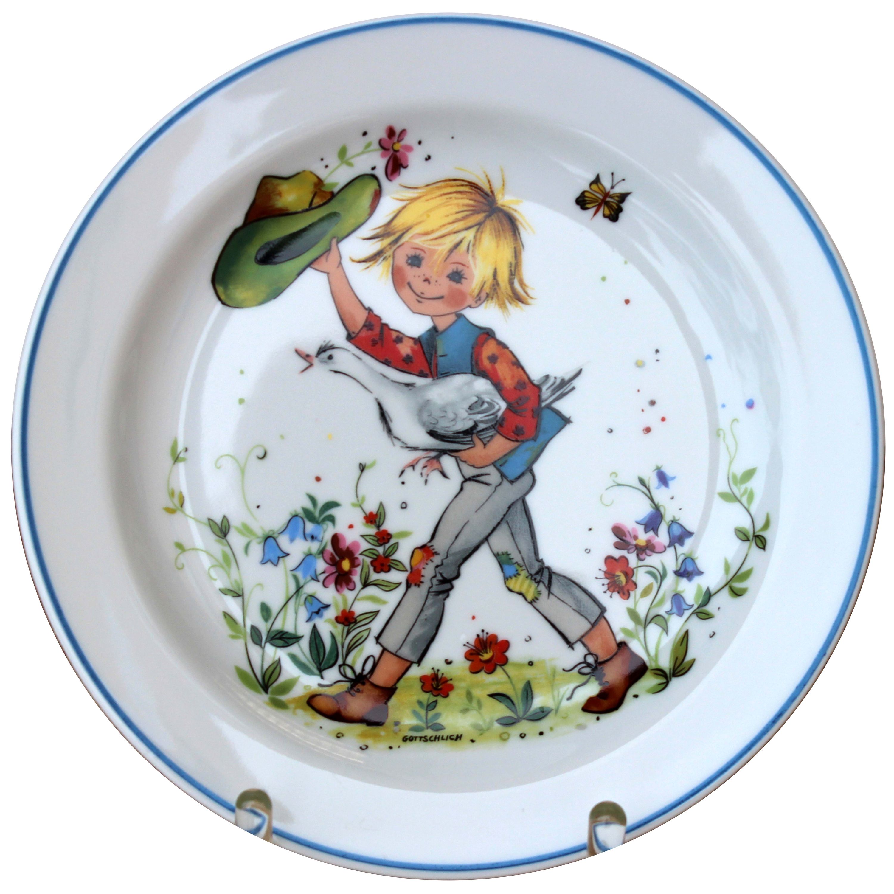 modernes Kindergeschirr Set Porzellan 3 teilig Hans im Glück