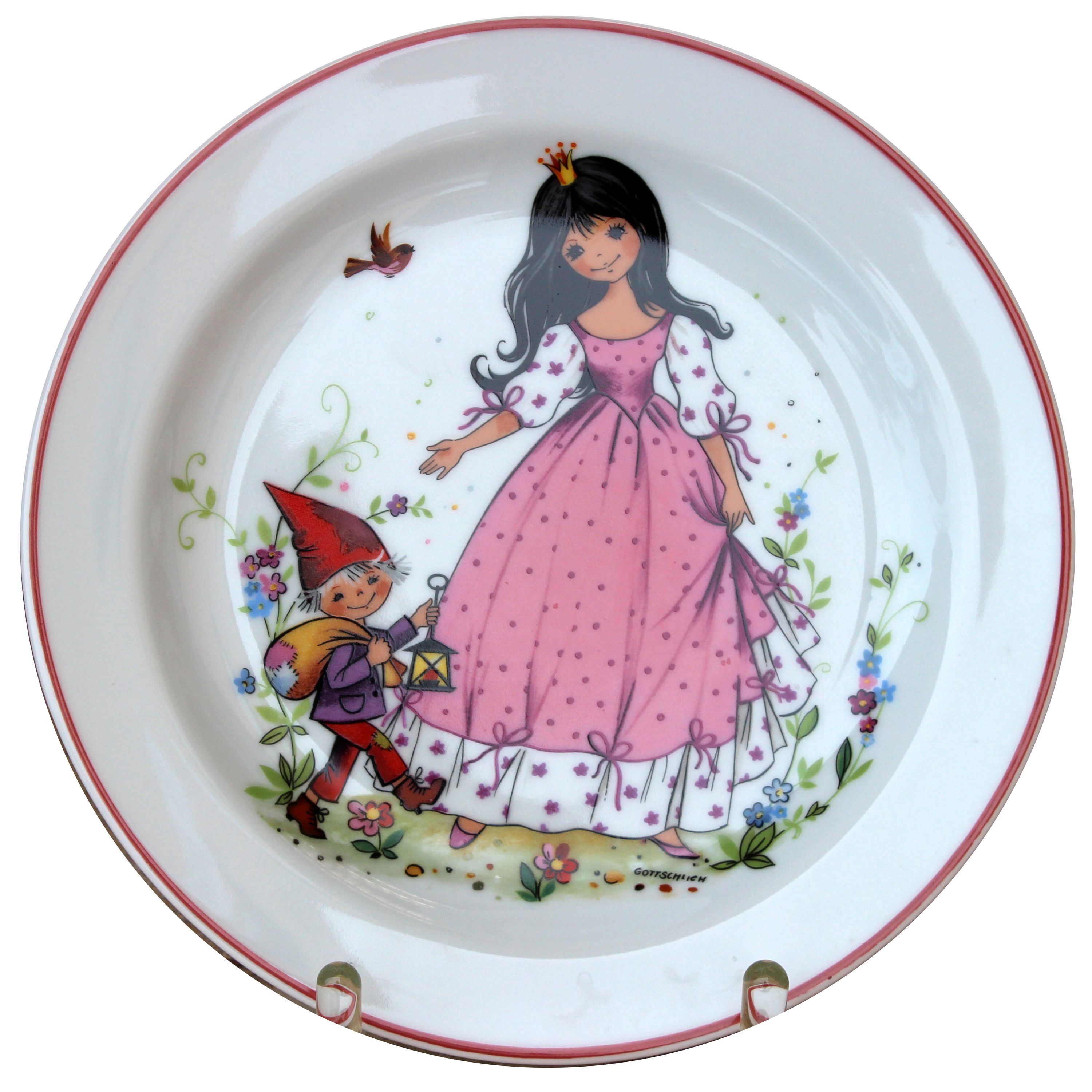 modernes Kindergeschirr Set Porzellan 3 teilig Schneewittchen