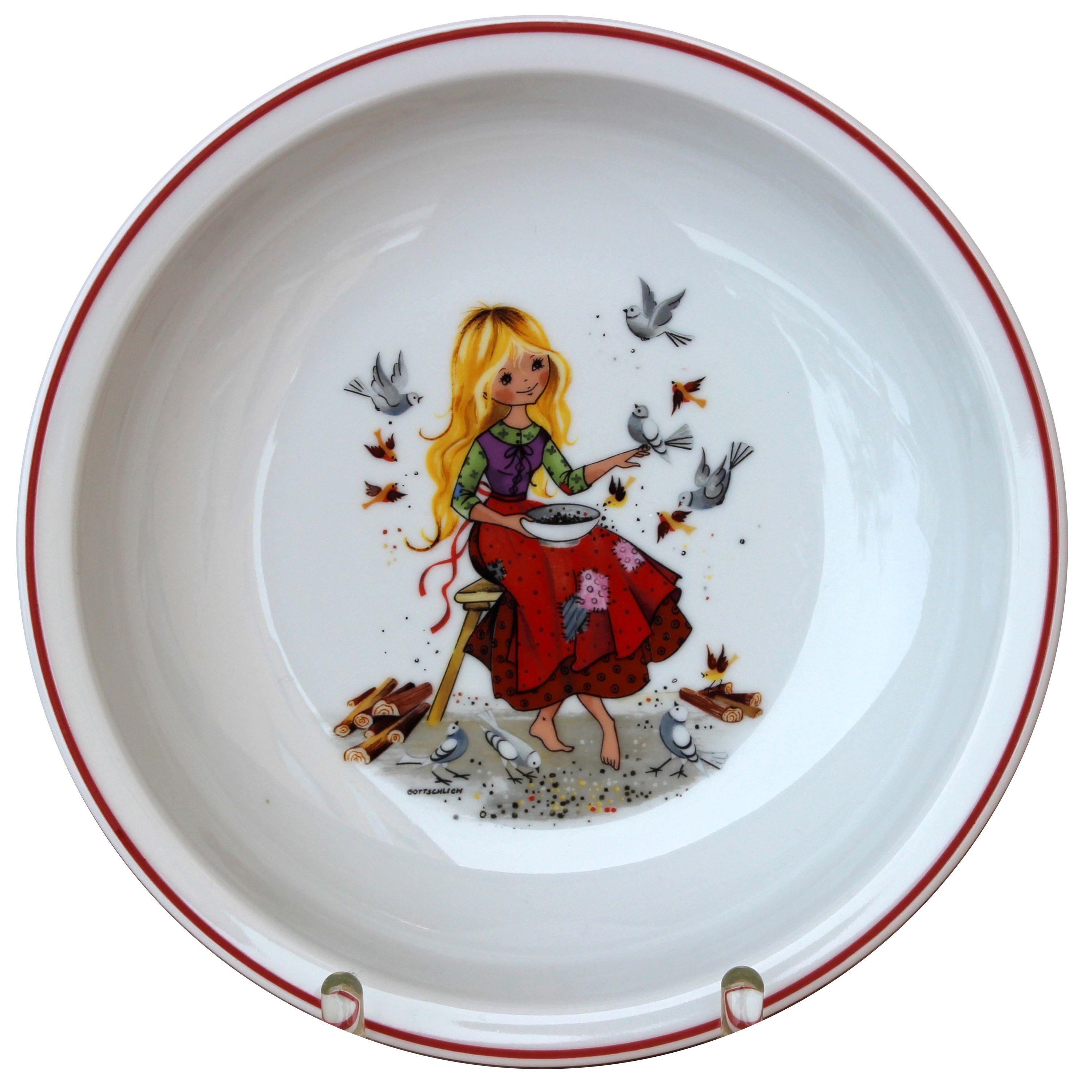Kindergeschirr Set Porzellan 3 teilig Aschenputtel