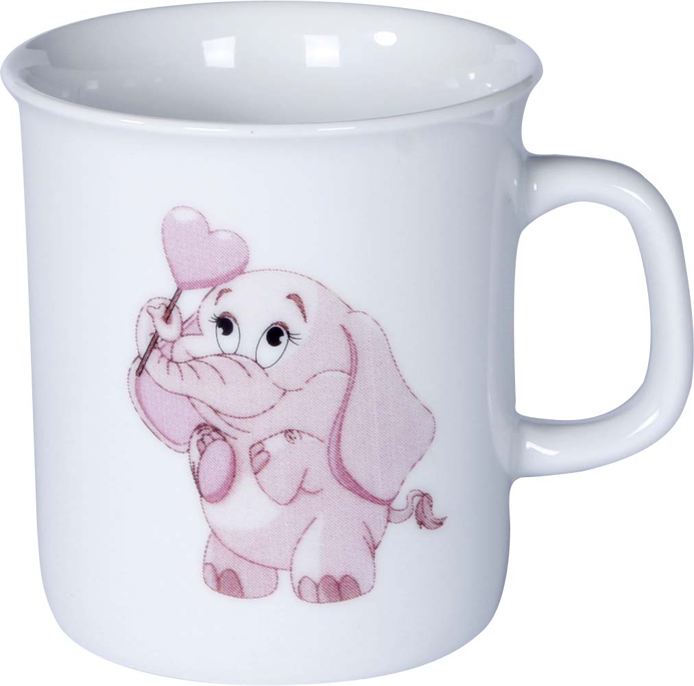 Kindergedeck 3-tlg. Porzellan liebender Elefant by L.E.R.D.93