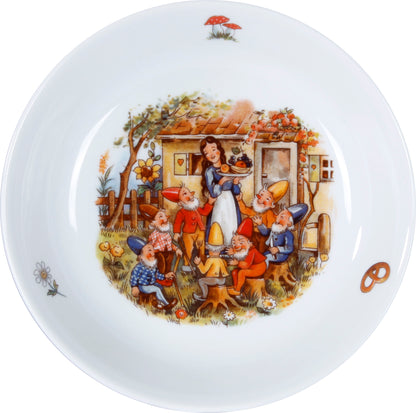 Kindergedeck 3-tlg. Porzellan Wunderschönes buntes Märchenmotiv "Schneewittchen"
