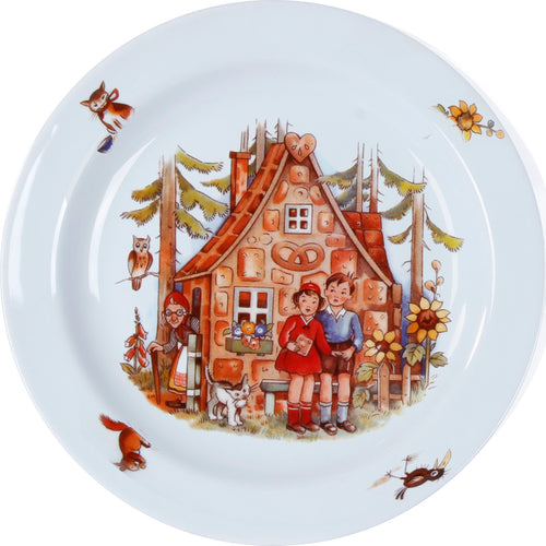 Kindergedeck 3-tlg. Porzellan Wunderschönes buntes Märchenmotiv "Hänsel & Gretel"