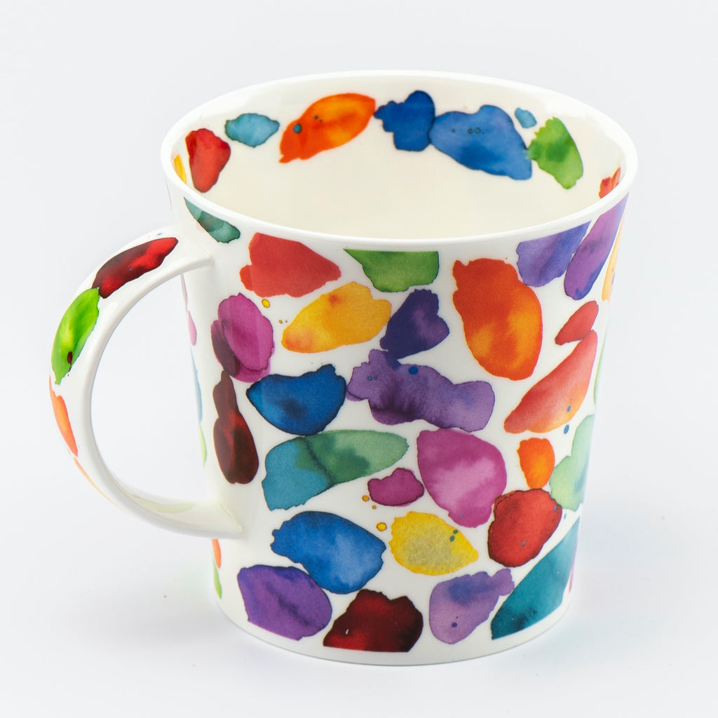 Dunoon Becher Teetasse Kaffeetasse Cairngorm Blobs rot