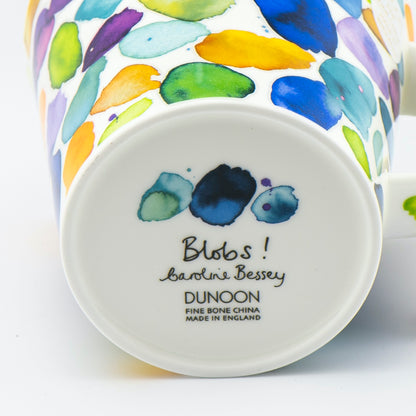 Dunoon Becher Teetasse Kaffeetasse Cairngorm Blobs blau