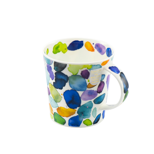 Dunoon Becher Teetasse Kaffeetasse Cairngorm Blobs blau