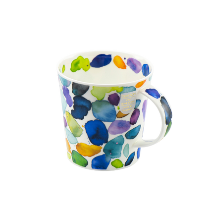Dunoon Becher Teetasse Kaffeetasse Cairngorm Blobs blau