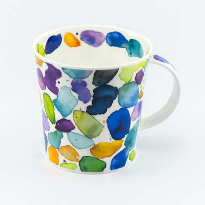 Dunoon Becher Teetasse Kaffeetasse Cairngorm Blobs blau