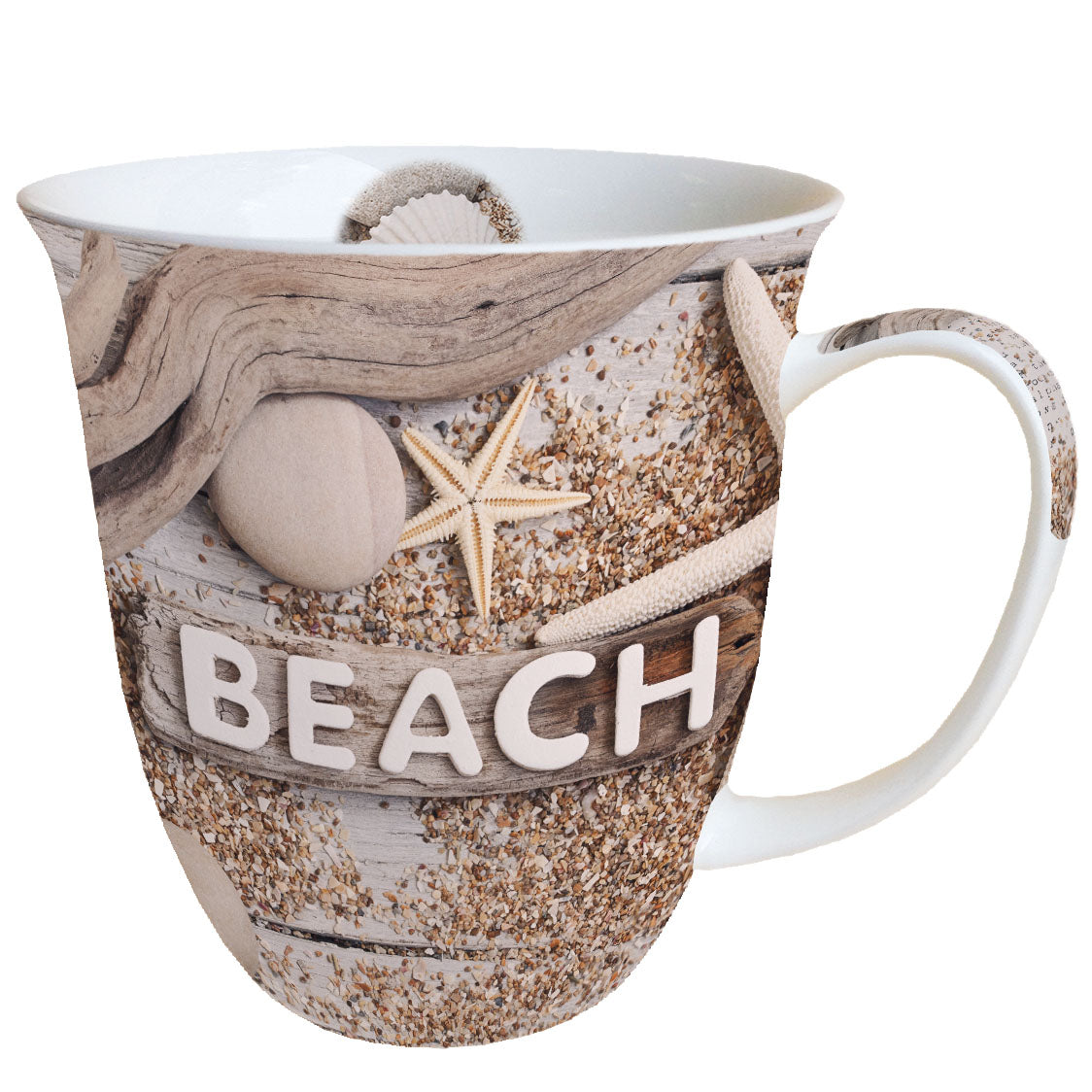 Ambiente Becher Kaffeebecher Teebecher 0.4L Beach Wood