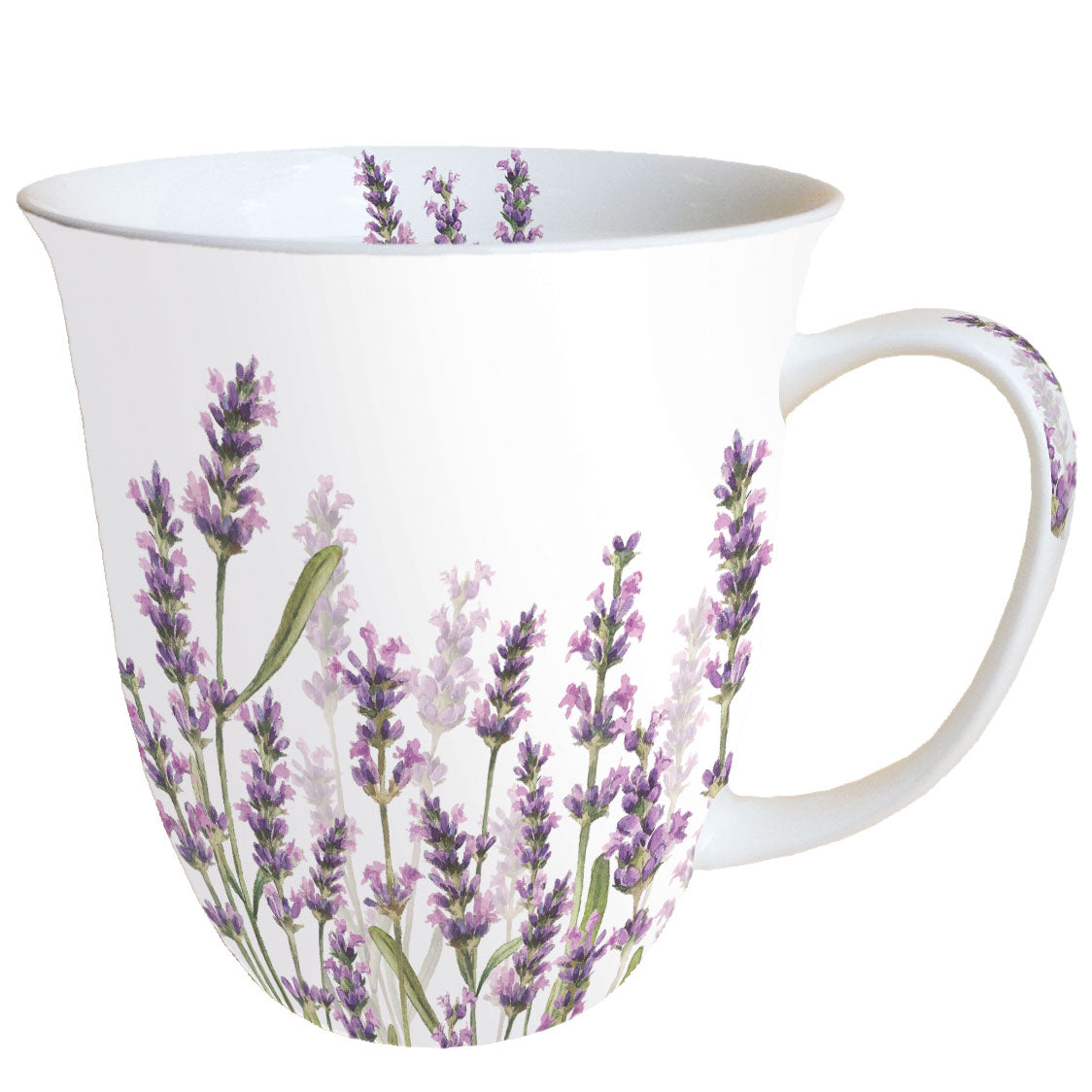 Ambiente Becher Kaffeebecher Teebecher 0.4L Lavender Shades White