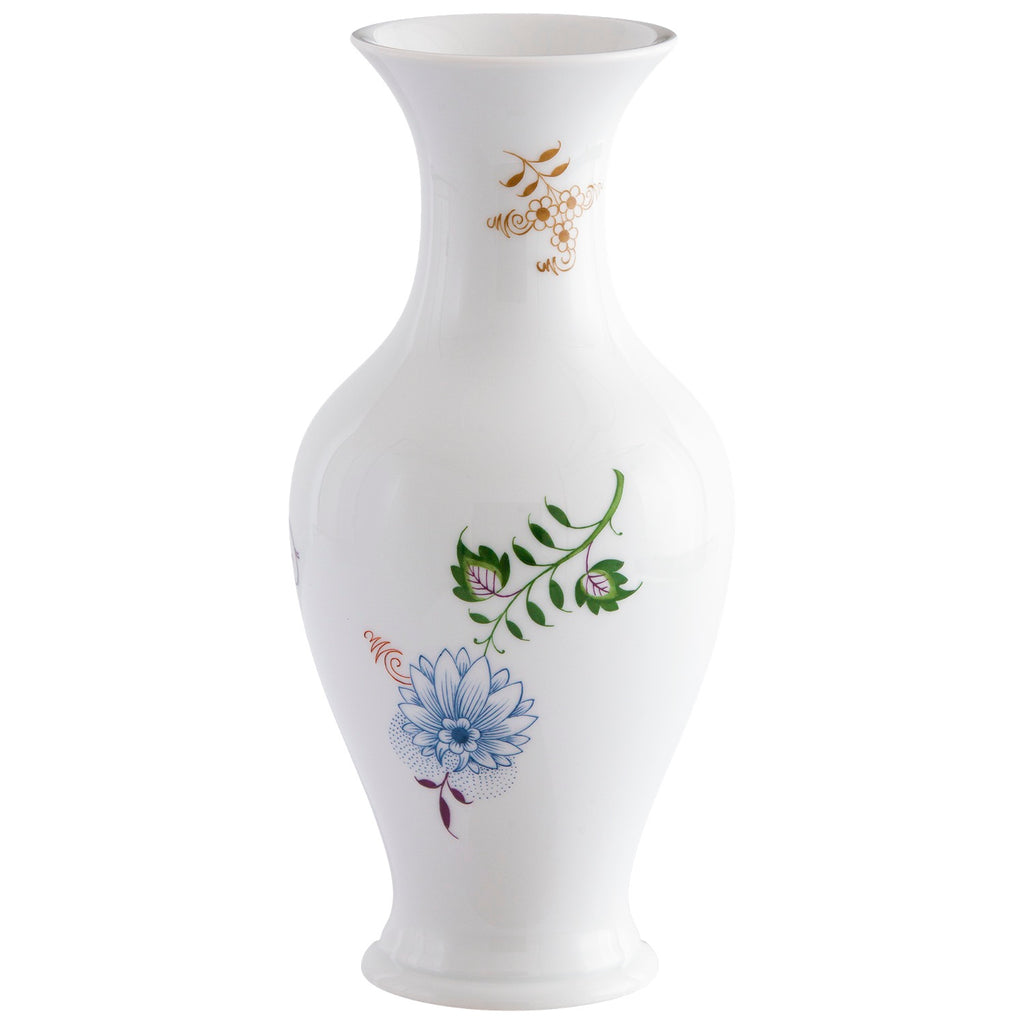 Vase, Form "Neuer Ausschnitt", "Rainbow Zwiebelmuster", H 24 cm