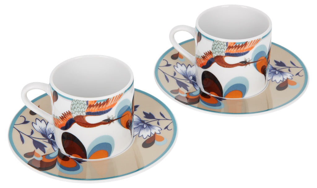 Espressotassen-Set, 4-tlg., Form "No 41", "MEISSEN Collage", "Love Birds"