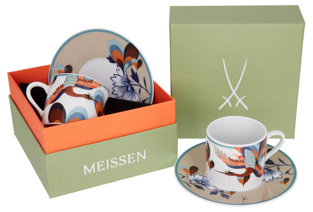 Espressotassen-Set, 4-tlg., Form "No 41", "MEISSEN Collage", "Love Birds"