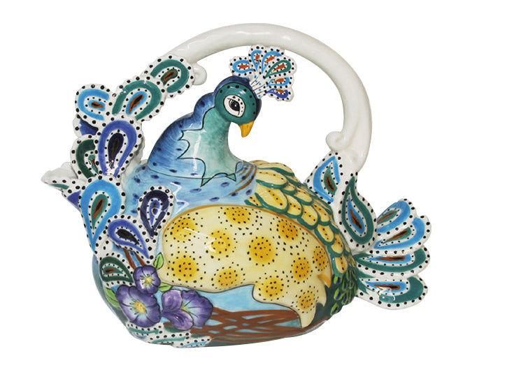 Kunstvolle Leichtkeramik-Teekanne mit Tiermotiv: Stilvoll genießen