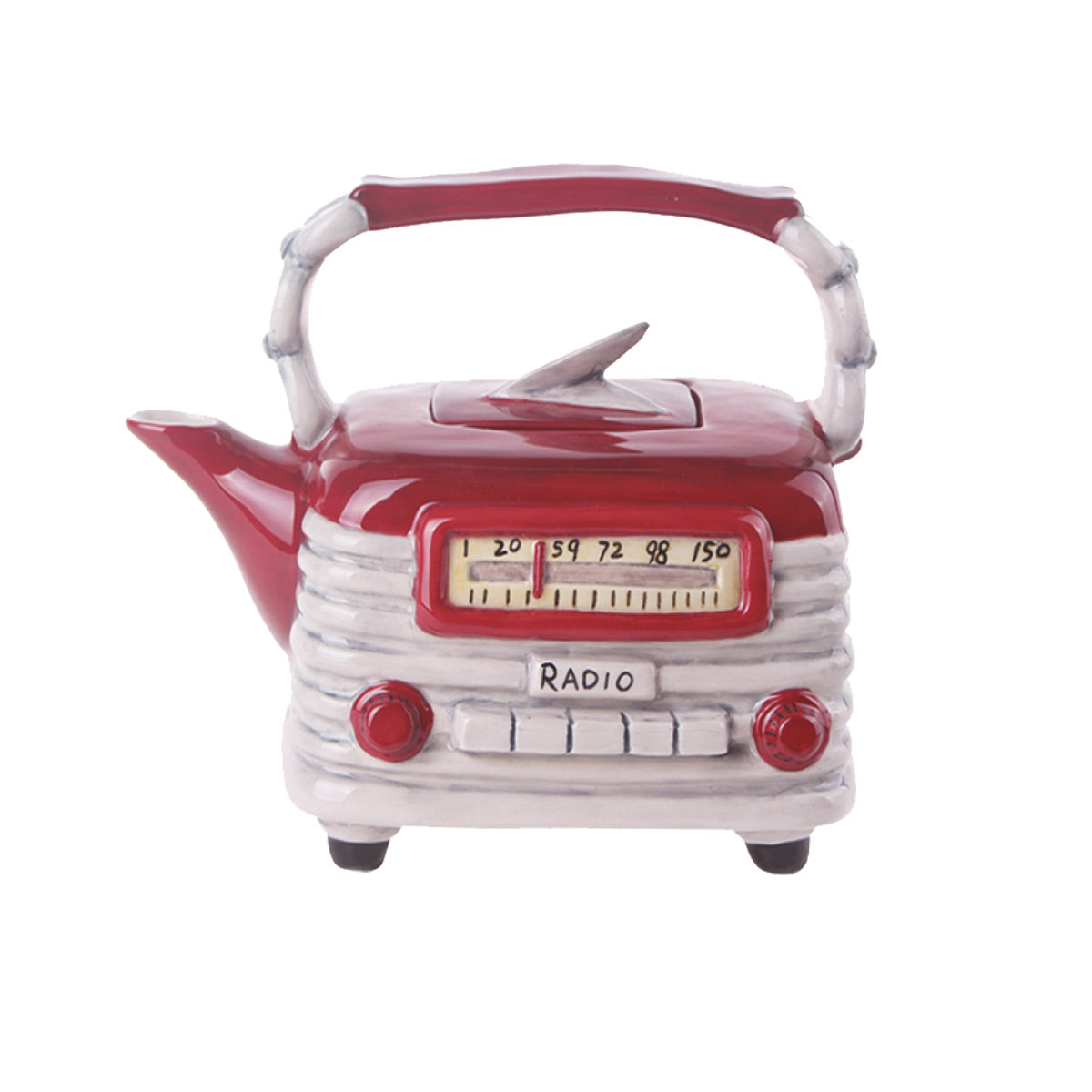 Jameson und Tailor Handbemalte Leichtkeramik Teekanne - Kunstvolles Design im Geschenkkarton