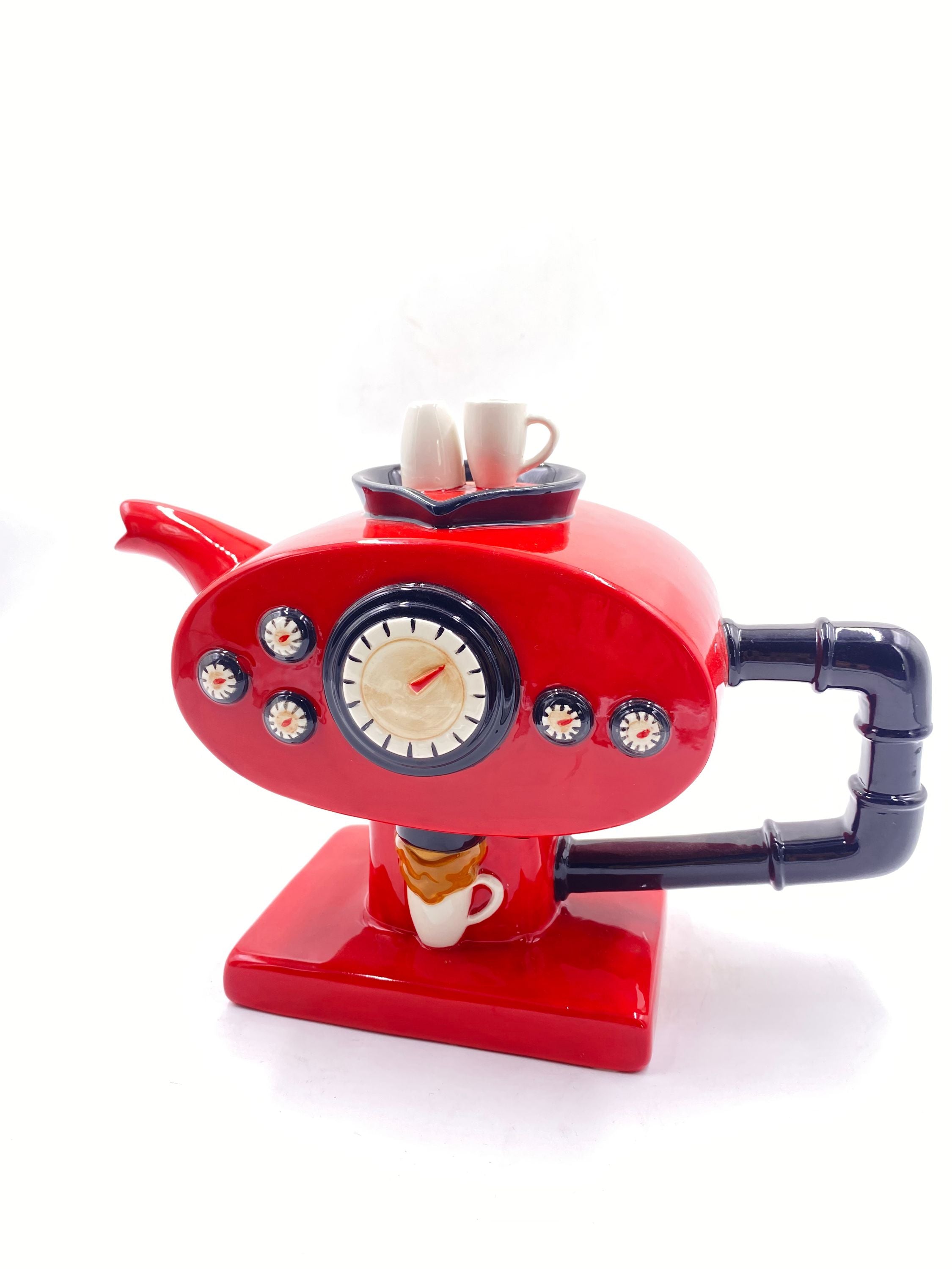 Jameson und Tailor Handbemalte Leichtkeramik Teekanne - Kunstvolles Design im Geschenkkarton