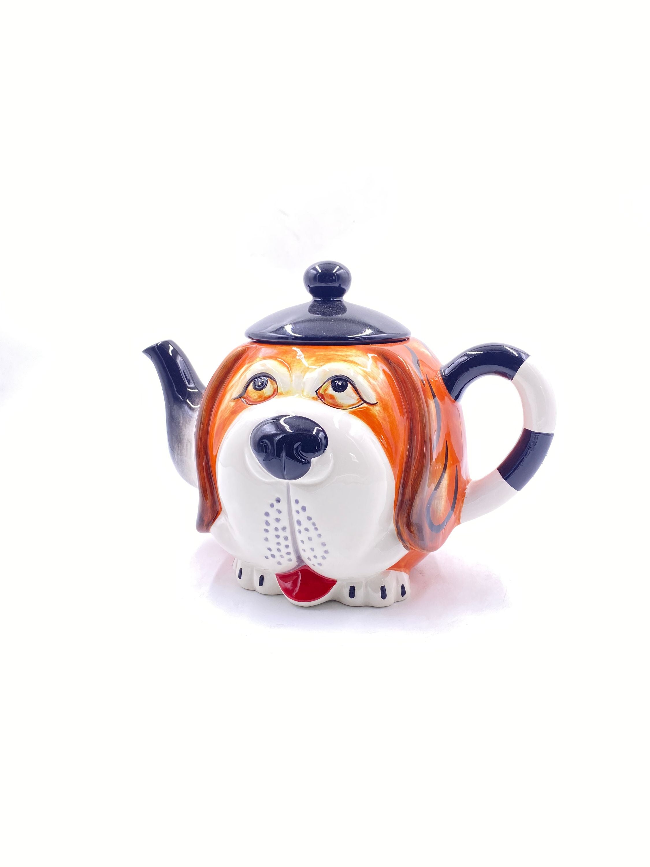 Kunstvolle Leichtkeramik-Teekanne mit Tiermotiv: Stilvoll genießen