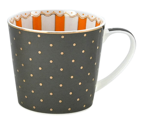 Henkelbecher New Bone China mit Innendekoration