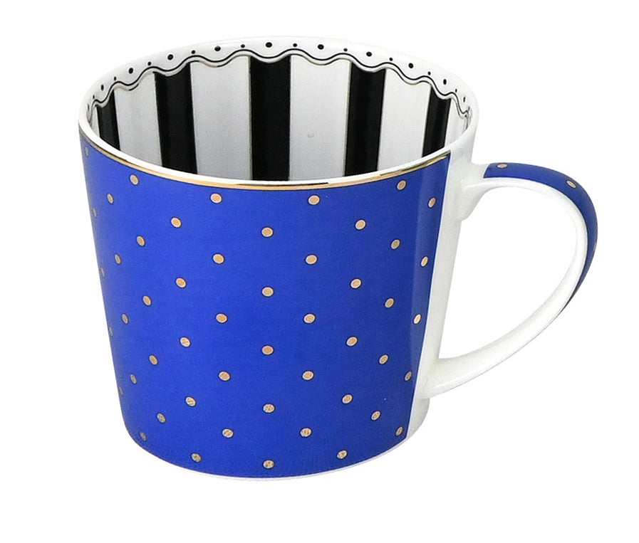 Henkelbecher New Bone China mit Innendekoration