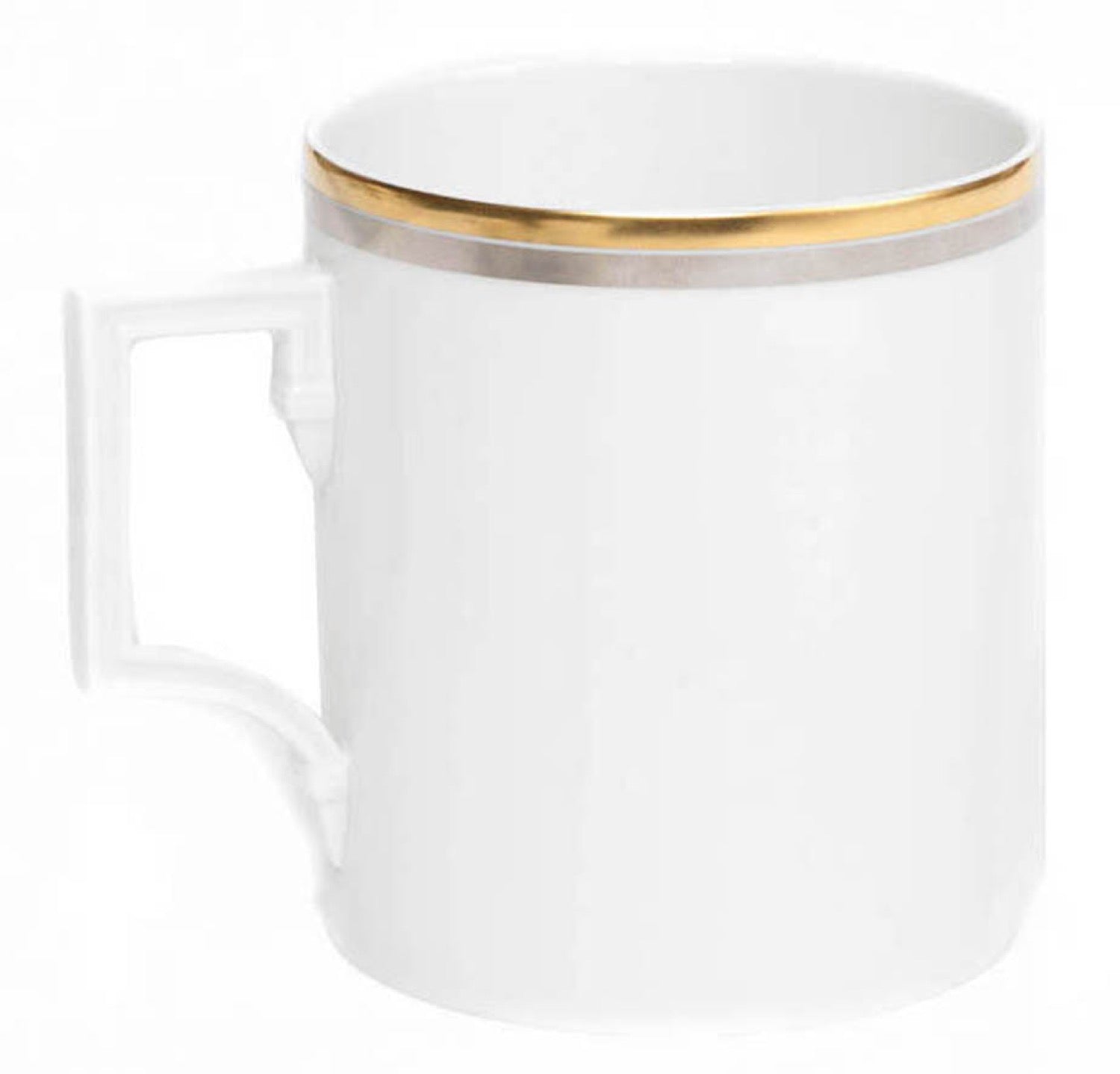 Henkelbecher, Form "Berlin", Bänder in Platin und Gold, Markenzeichen Meissen, gold, V 0,25 l