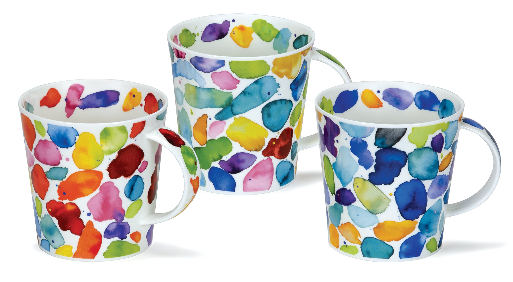 Dunoon Becher Teetasse Kaffeetasse Cairngorm Blobs rot