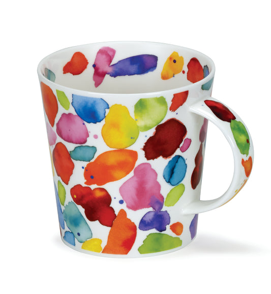 Dunoon Becher Teetasse Kaffeetasse Cairngorm Blobs rot