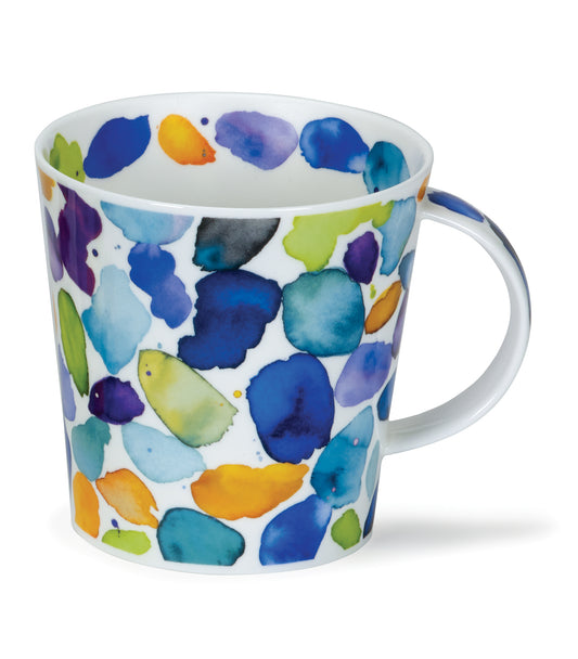 Dunoon Becher Teetasse Kaffeetasse Cairngorm Blobs blau