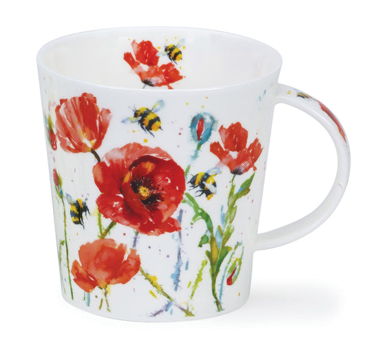 Dunoon Kaffee-Becher Tee-Tasse Cairngorm Busy Bees Mohnblume