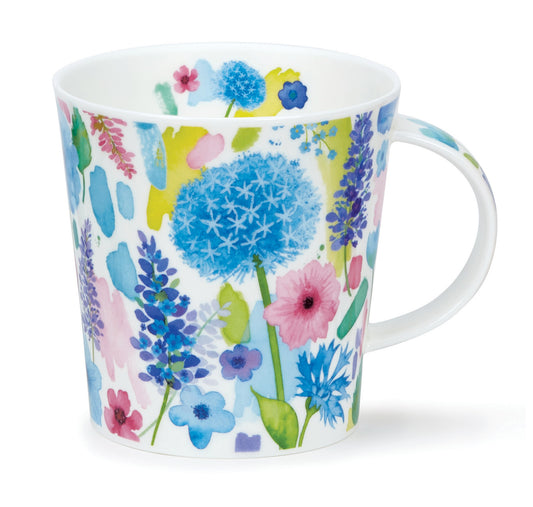 Dunoon Becher Form Cairngorm - Dekor FLORAL BURST - BLUE