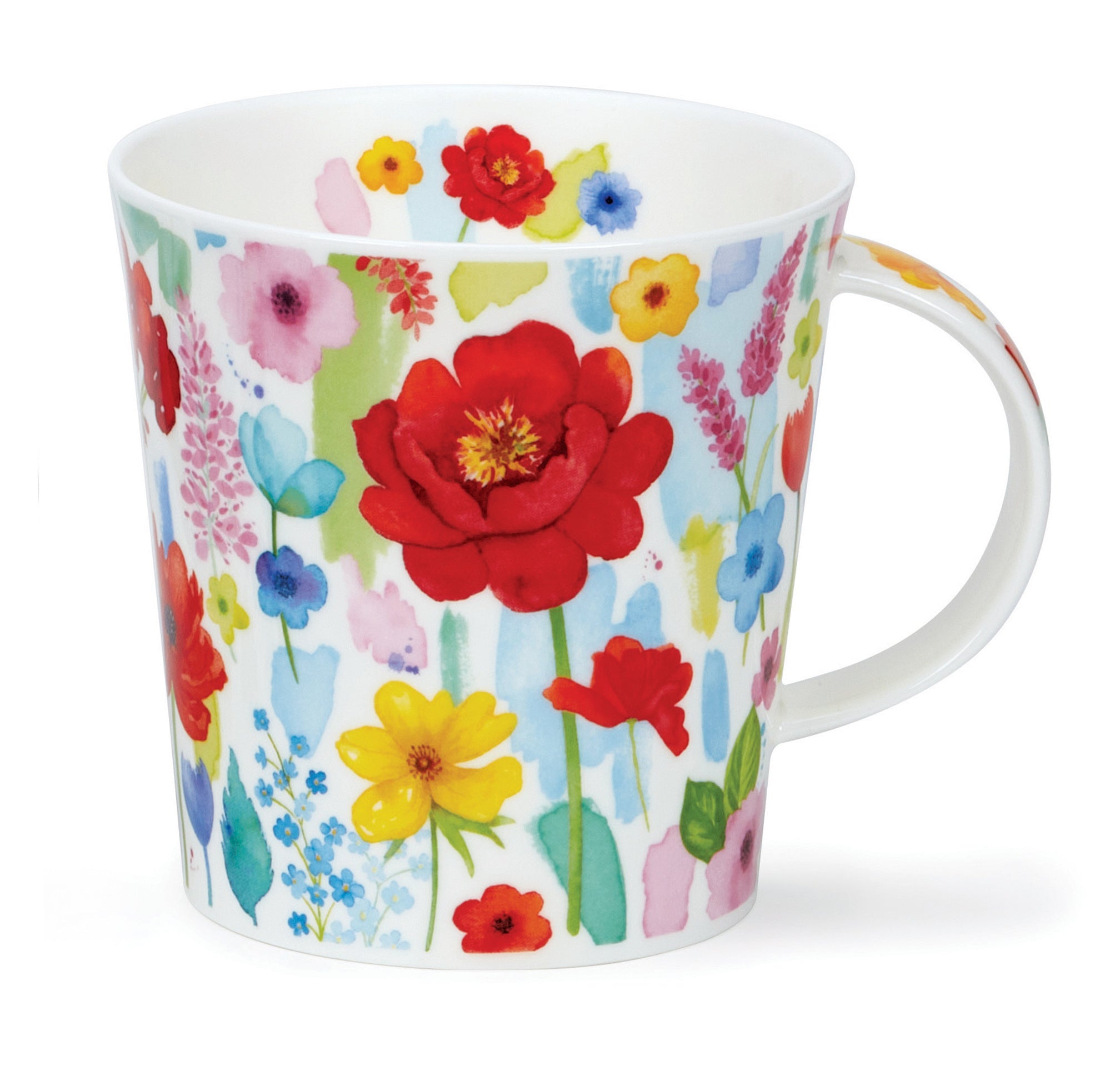 Dunoon Becher Form Cairngorm - Dekor FLORAL BURST - RED