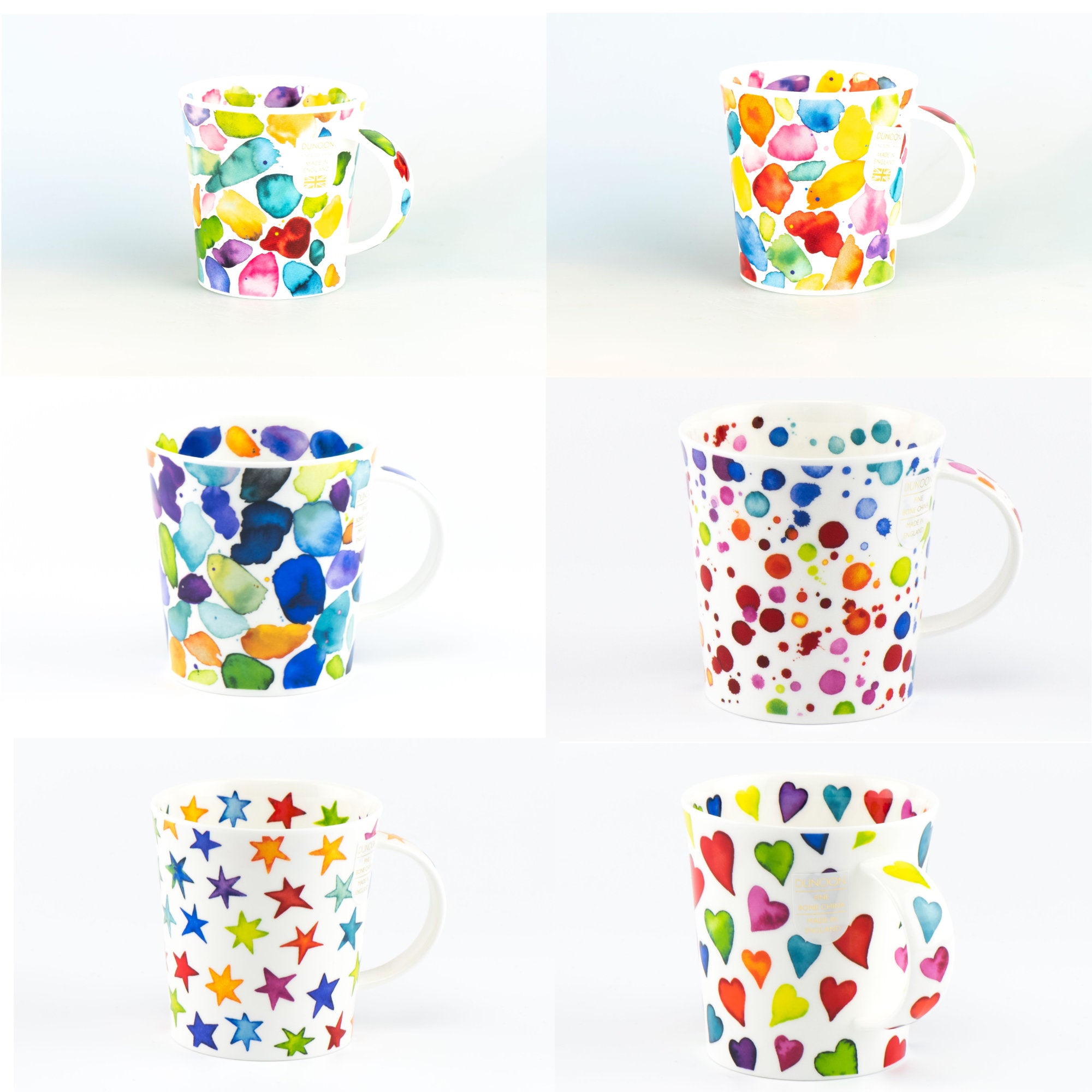 Dunoon Becher Teetasse Kaffeetasse Lomond Porzellan-Becher verschiedene Dekore