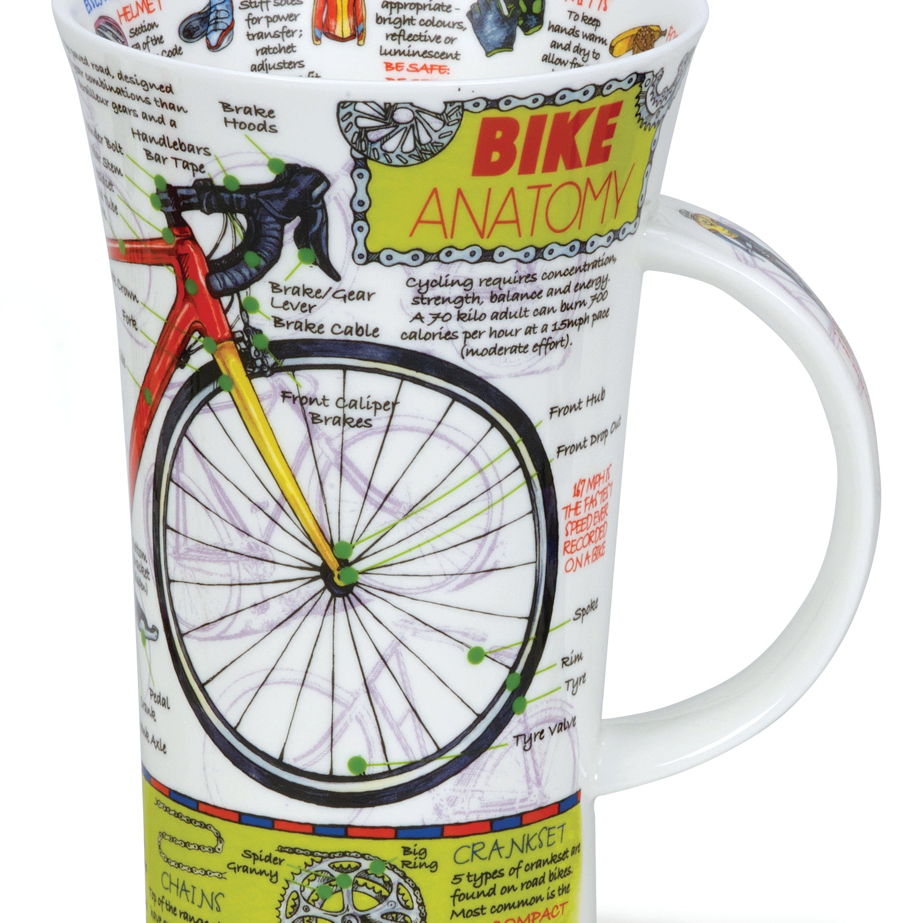Dunoon Becher Teetasse Kaffeetasse  Glencoe Bike Anatomy