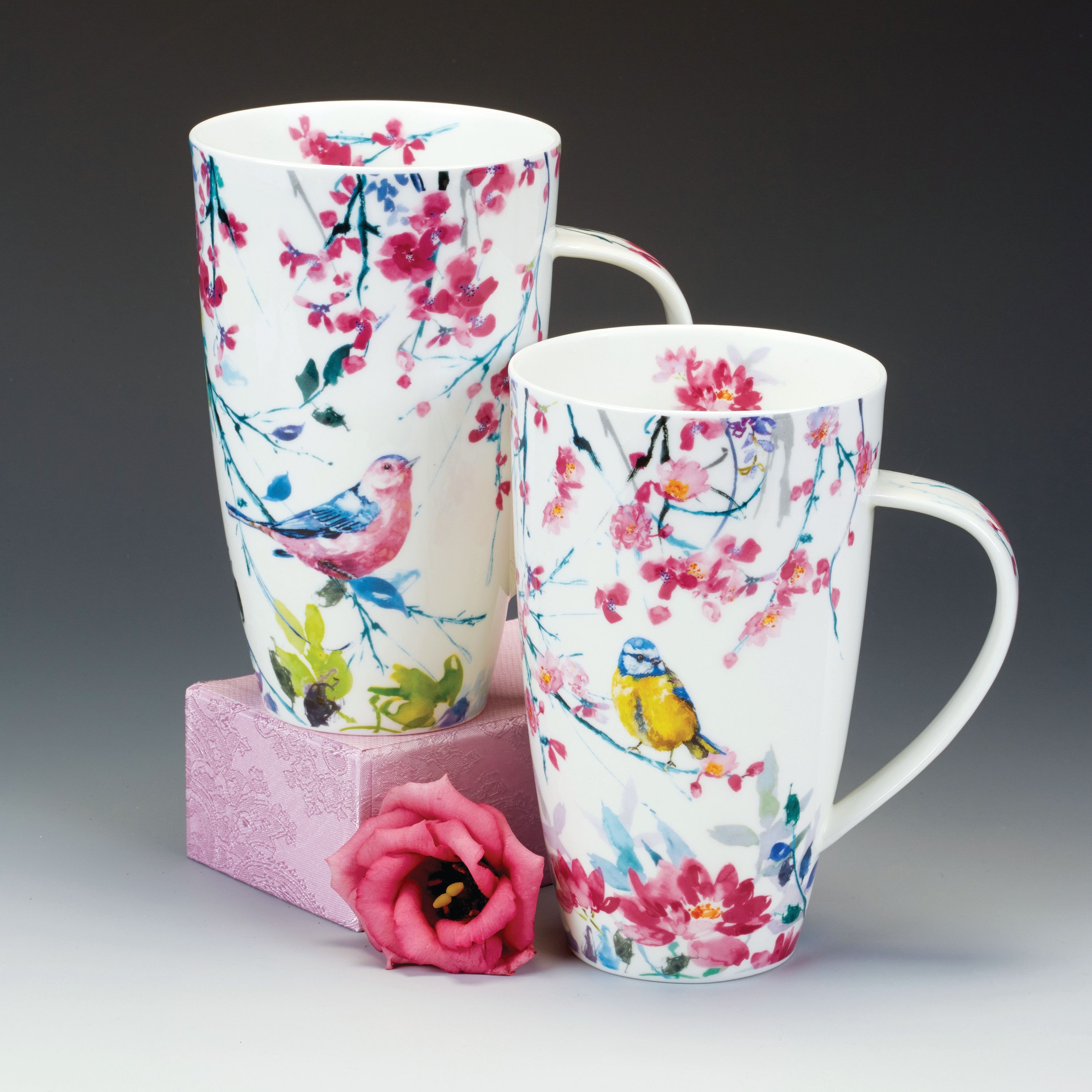 Dunoon Becher Teetasse Kaffeetasse Henley Porzellan-Becher verschiedene Dekore