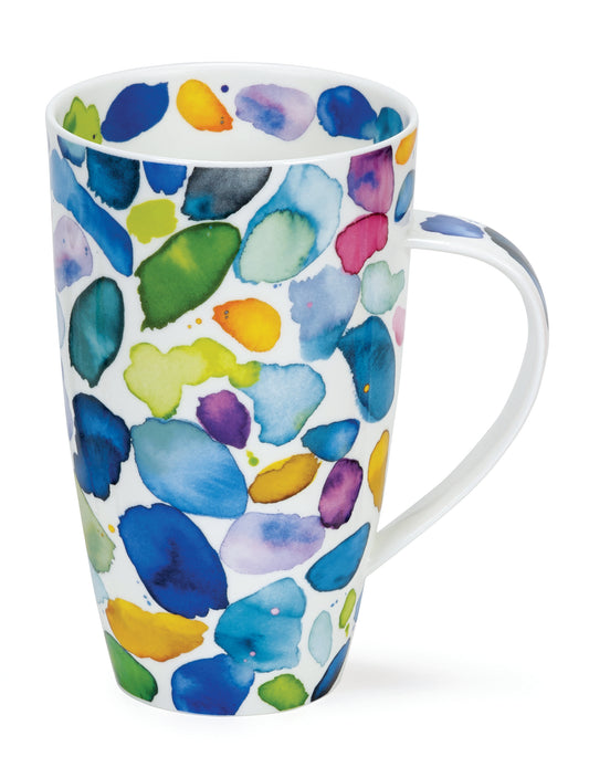 Dunoon Becher Teetasse Kaffeetasse Henley Blobs blau