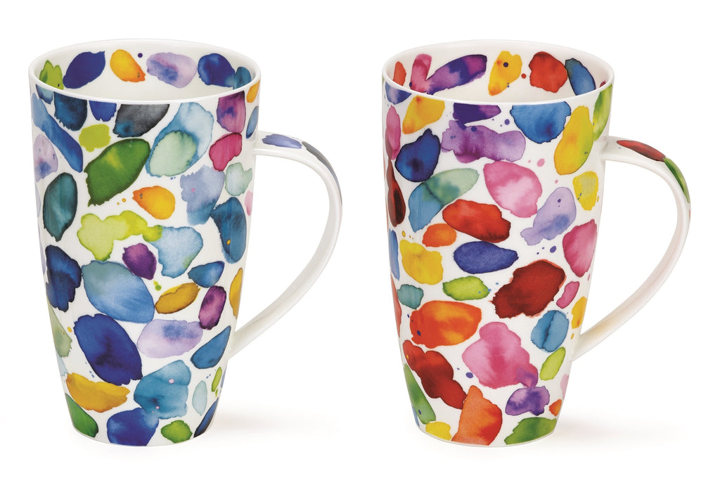 Dunoon Becher Teetasse Kaffeetasse Henley Blobs blau
